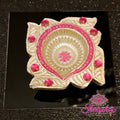 Diya op plaat – Fuchsia