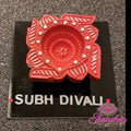 Diya op plaat – Rood