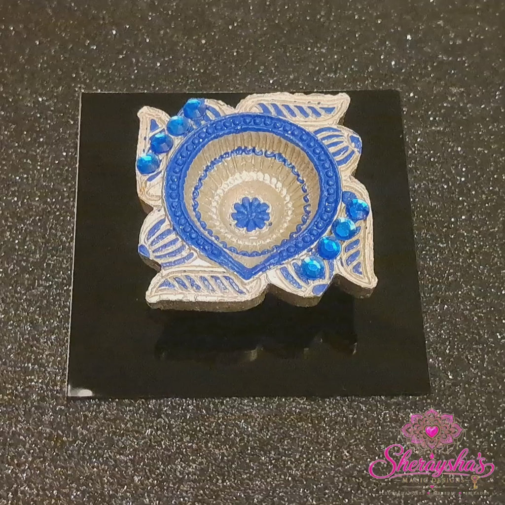 Diya op plaat – Koningsblauw