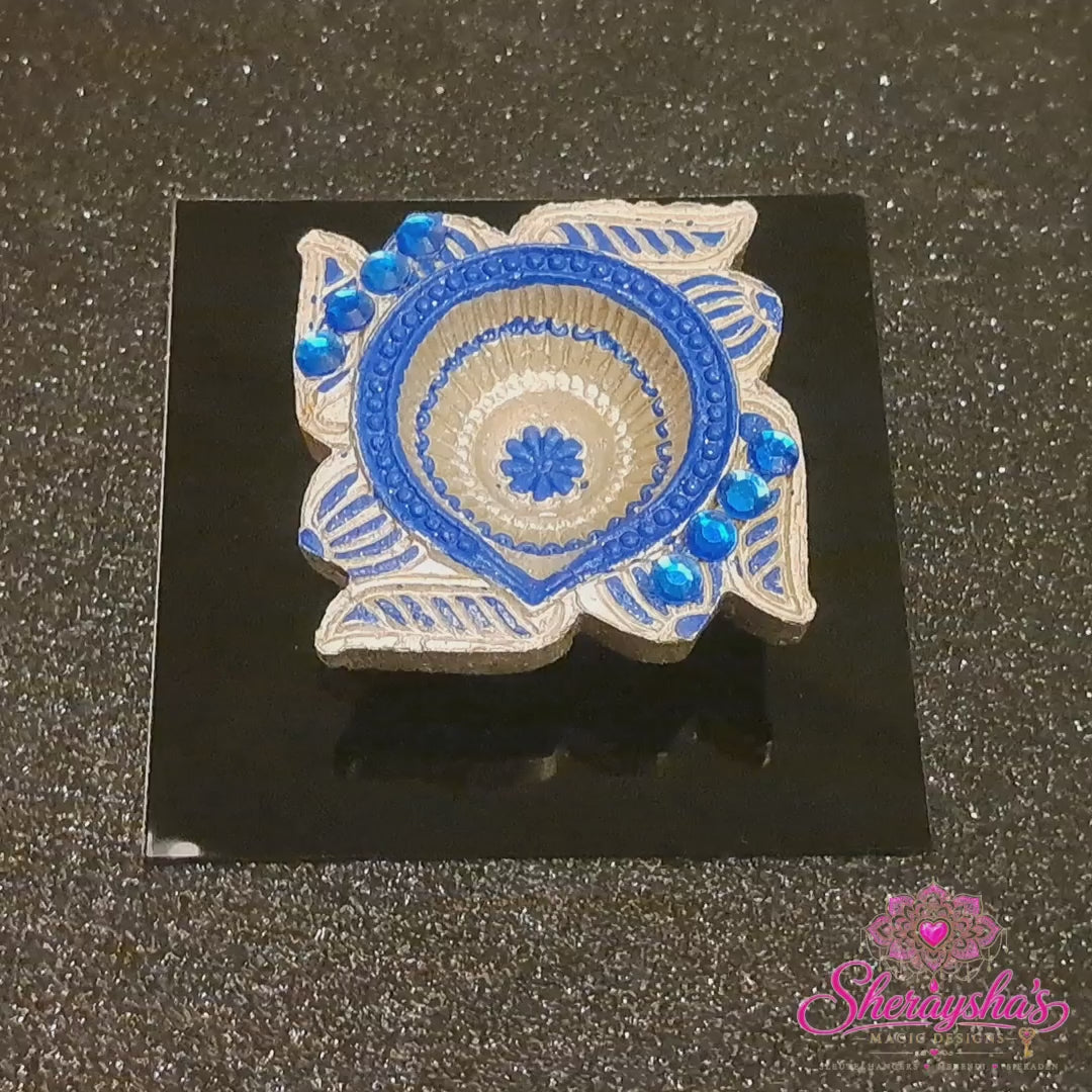 Diya op plaat – Koningsblauw